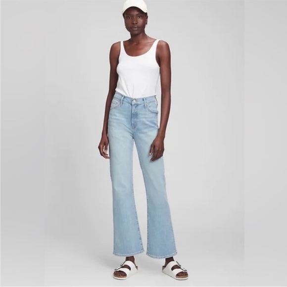 GAP Denim - Gap High Rise Light Wash Flare Jeans Womens Size 12